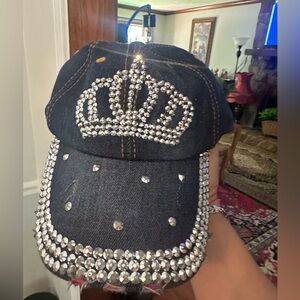 Crown rhinestone cap.